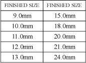 Size Table