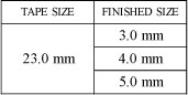 Size table
