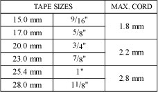Size Table