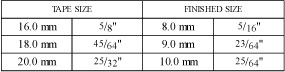 Size Table