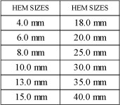 Size Table