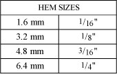 Size Table