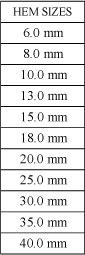 Size Table
