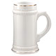 G-P3 White Ceramic Beer Mug gold trim