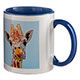 M-003 White Mug Coloured Interior and Handle