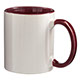 M-003 White Mug Coloured Interior and Handle