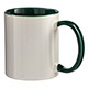 M-003 White Mug Coloured Interior and Handle