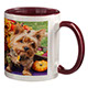 M-003 White Mug Coloured Interior and Handle
