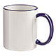 M-03 White Mug Colouered rim and handle