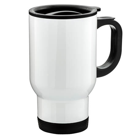 M-141SS White Travel Mug