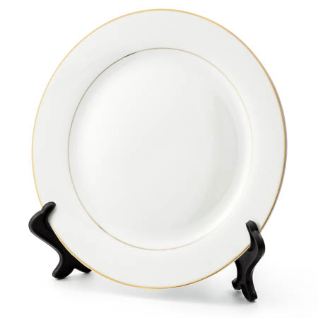 P800 8in Gold Trim Plate