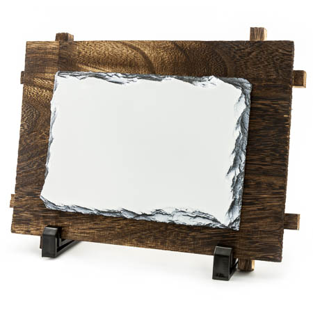 SH-38 Small Rectangular Rock Photo Wooden Frame