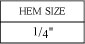 Size Table